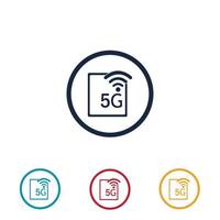 5g-Logo-Illustrationsdesign-Vorlage vektor