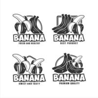 Banane frische und gesunde Designvektorsammlung vektor
