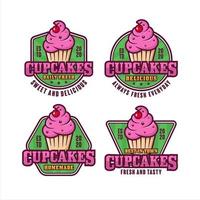 cupcakes design premium logotyp kollektion-1 vektor