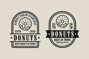 Donuts-Vektor-Design-Logo-Sammlung vektor