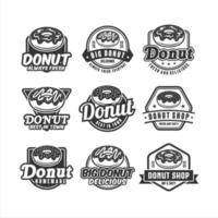 Donut-Vektor-Design-Logo-Sammlung vektor
