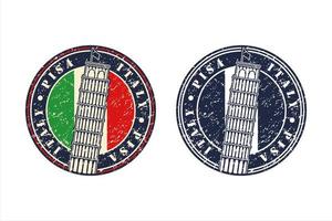 Pisa Italien torn vektor design logotyp