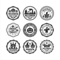 badge stämplar helloween vektor design logotyp samling