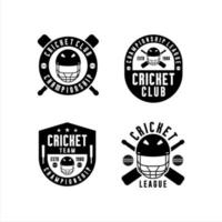 cricket championship league logotyper samlingar vektor