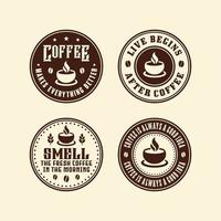 Kreis-Kaffee-Vektor-Design-Logo-Sammlung vektor