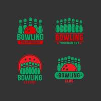 bowling design logotyp vektor samlingar