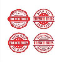 pommes frites briefmarken vektordesign collection.eps vektor