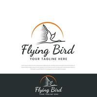 enkel flygande fågel abstrakt logotyp, mall, vektor design symbol fågel logotyp design