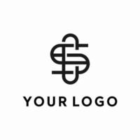 sc cs Typografie-Logo-Vektor vektor