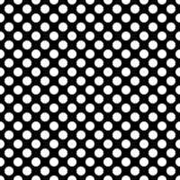 Nahtloses Muster des weißen Kreises auf schwarzem Hintergrund für Handtaschendesign, Stoffdesign, Telefonhülle, iPad-Hülle, Vorhang, Tischkleidung vektor