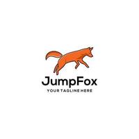 fox hoppa siluett logotyp ikon designar illustrationer mall vektor