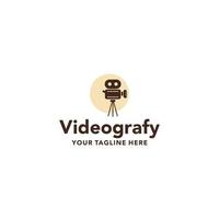 das Videografie-Symbol auf weißem Hintergrund. Designelemente für Logo, einfaches und sauberes flaches Design der Videografie-Logo-Vorlage. vektor