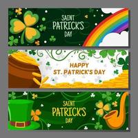 Shamrock-Banner zum St. Patrick's Day vektor