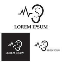 Hören Logo Vorlage Vektor Icon Design