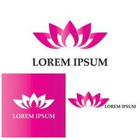 skönhet vektor lotus blommor design logo mall ikon