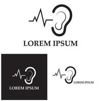 Hören Logo Vorlage Vektor Icon Design