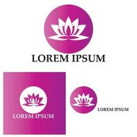 Schönheit Vektor Lotus Blumen Design Logo Vorlage Symbol