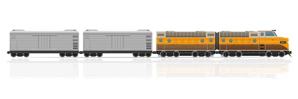 Eisenbahnzug mit Lokomotive und Wagen vector Illustration
