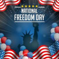 bakgrund för nationella frihetsdagen vektor