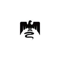 großes Adlerjagd-Schlangen-Logo-Konzept. Vektor-Illustration vektor