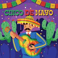 Mariachi-Band feiert Cinco de Mayo vektor