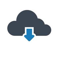 Datei-Cloud-Download-Symbol vektor