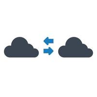ikon för molnöverföring vektor
