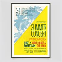 Vektor Sommer Konzertplakat