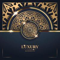 Luxuriöser goldener Mandala-Hintergrund kostenloser Vektor