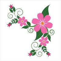 schöne sommerblumen, rosa und lila stiefmütterchen vektor