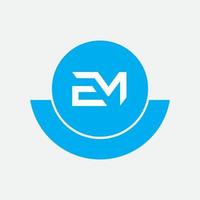 em, mig logotyp designmall vektor grafiskt varumärke element