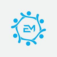 Em, ich Logo-Design-Vorlage, Vektorgrafik-Branding-Element vektor