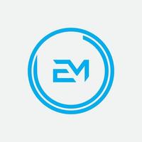 em, mig logotyp designmall vektor grafiskt varumärke element.