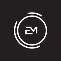 Em, ich Logo-Design-Vorlage, Vektorgrafik-Branding-Element. vektor