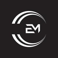 Em, ich Logo-Design-Vorlage, Vektorgrafik-Branding-Element. vektor