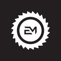 Em, ich Logo-Design-Vorlage, Vektorgrafik-Branding-Element. vektor