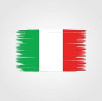 Flagge von Italien mit Pinselstil vektor