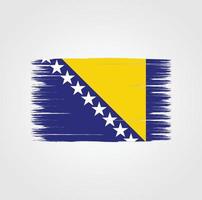 flagga av bosnien med borste stil vektor