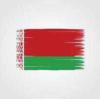 Flagge von Weißrussland mit Pinselstil vektor