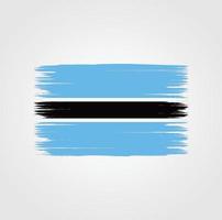Flagge von Botswana mit Pinselstil vektor