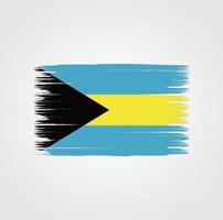 Bahamas flagga med borste stil vektor