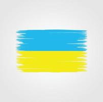 Flagge der Ukraine mit Pinselstil vektor