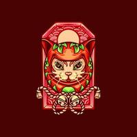 die katze daruma illustration vektor