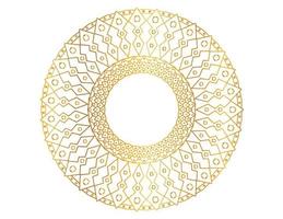 goldenes Mandala-Entwurfsmuster, Hintergrund, Blume, Ornament vektor