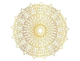 goldenes Mandala-Entwurfsmuster, Hintergrund, Blume, Ornament vektor