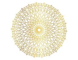 mandala design med gyllene mönster, bakgrund, blomma, traditionell vektor