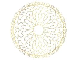 mandala design med gyllene mönster, bakgrund, blomma, traditionell vektor