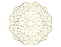 Mandala-Design mit goldenem Muster, Hintergrund, Blume, traditionell vektor