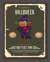 illustration vektor design av halloween flyer mall