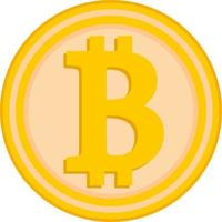das Bitcoin-Symbol. ein einfacher Vektor auf weißem Hintergrund.